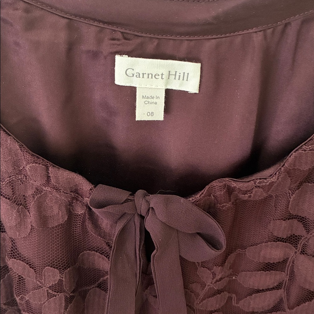 Garnet Hill burgundy dress size 8
